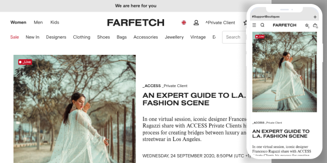Farfetch Livestreaming