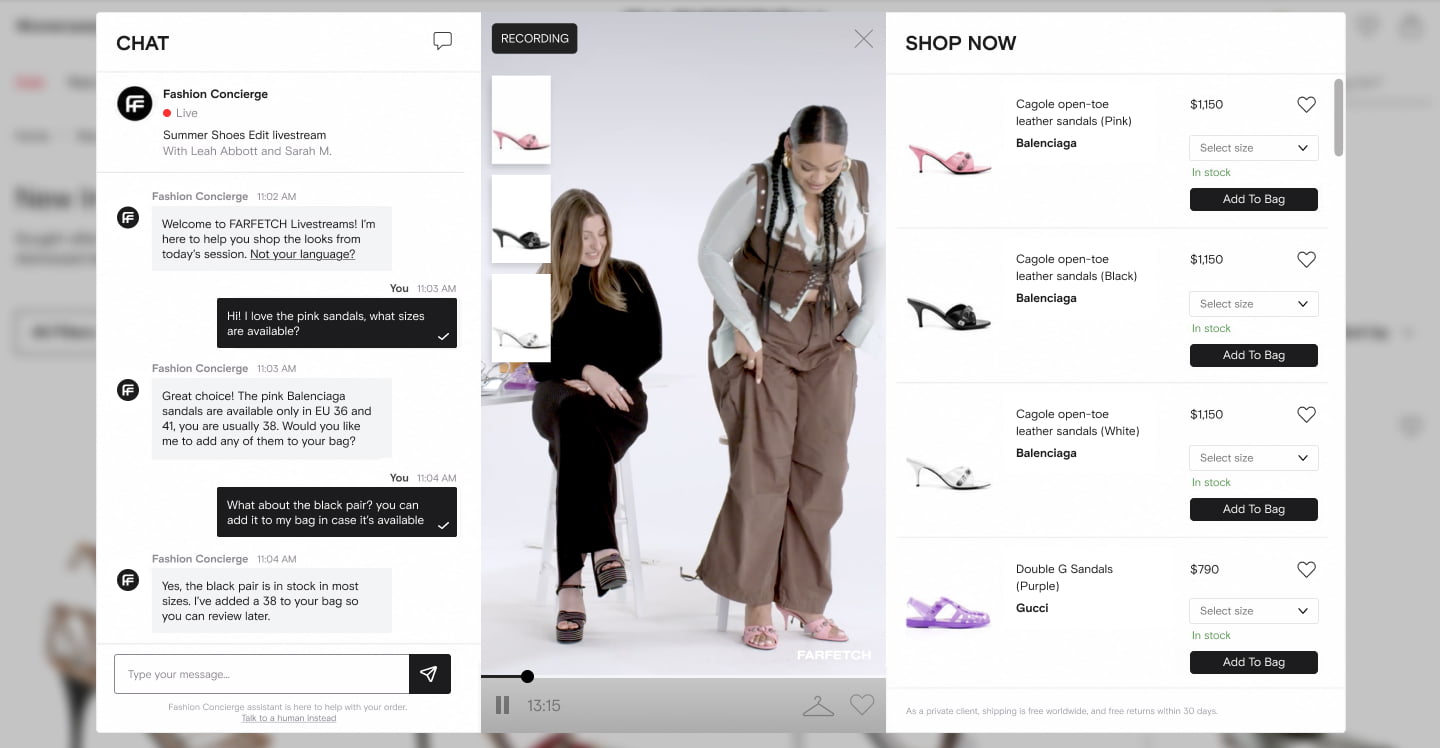 Farfetch - Fashion Concierge Livestreams